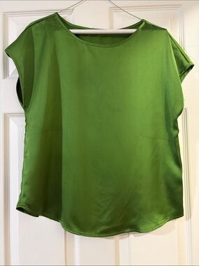 Green Women's Cap-Sleeve Blouse - Unbranded medium